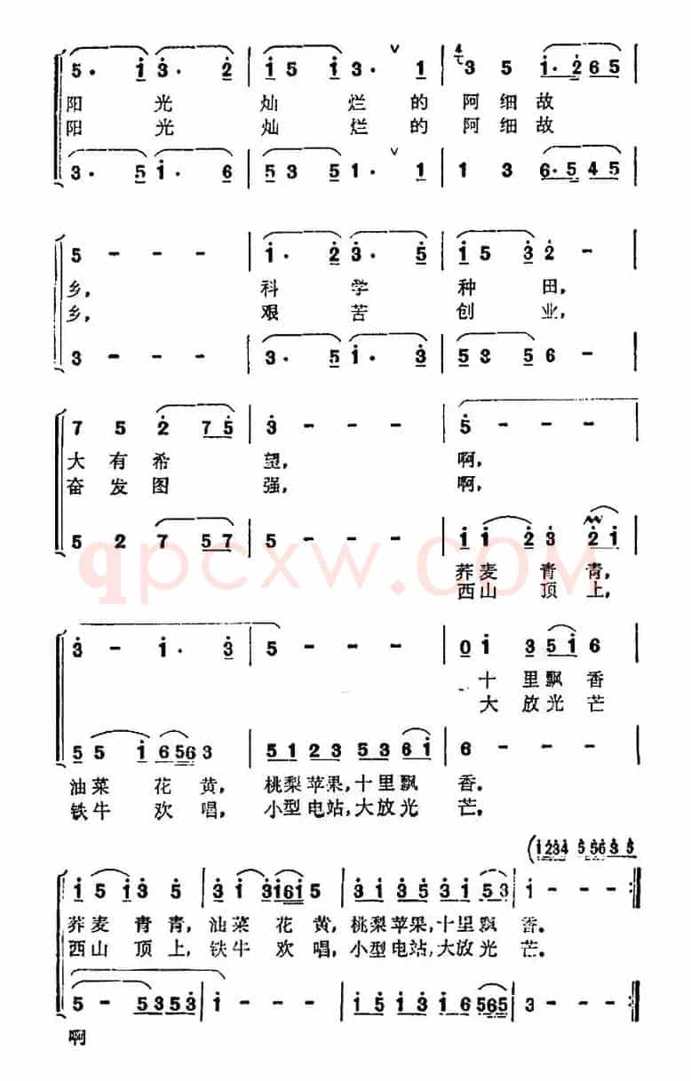 在阳光灿烂的阿细故乡