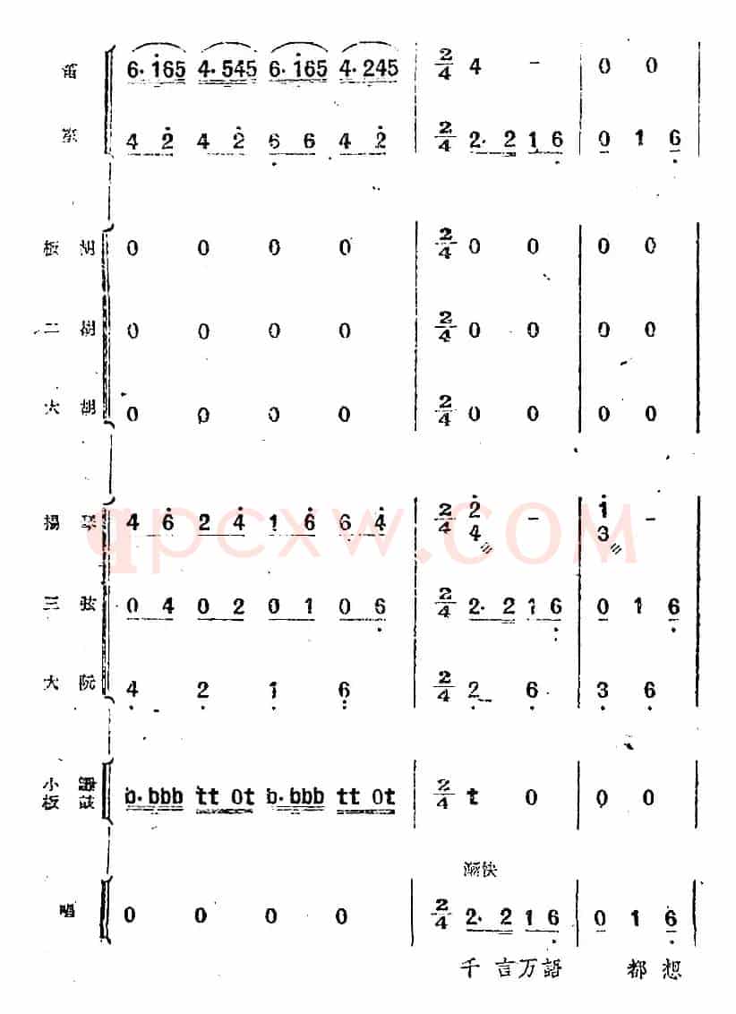 歌剧《小二黑结婚》第七曲 咱们的婚姻自作主（民乐合奏总谱）