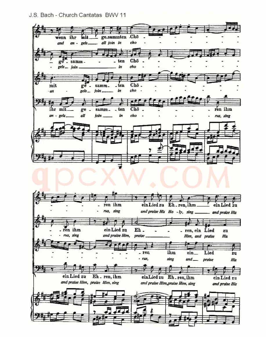 Lobet Gott in Seinen Reicben(颂扬上帝)