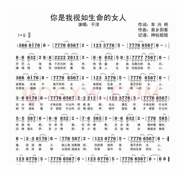你是我视如生命的女人