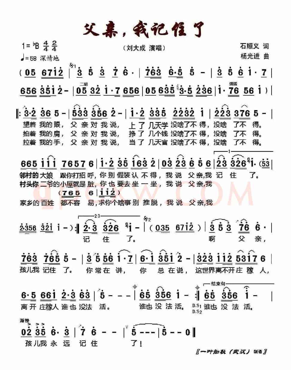父亲，我记住了
