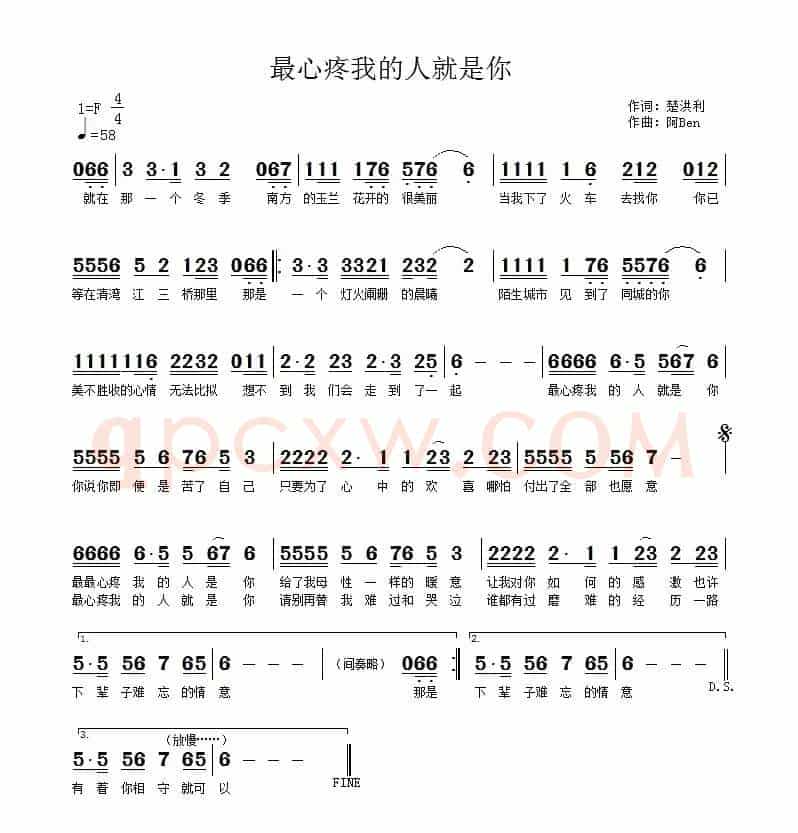 最心疼我的人就是你