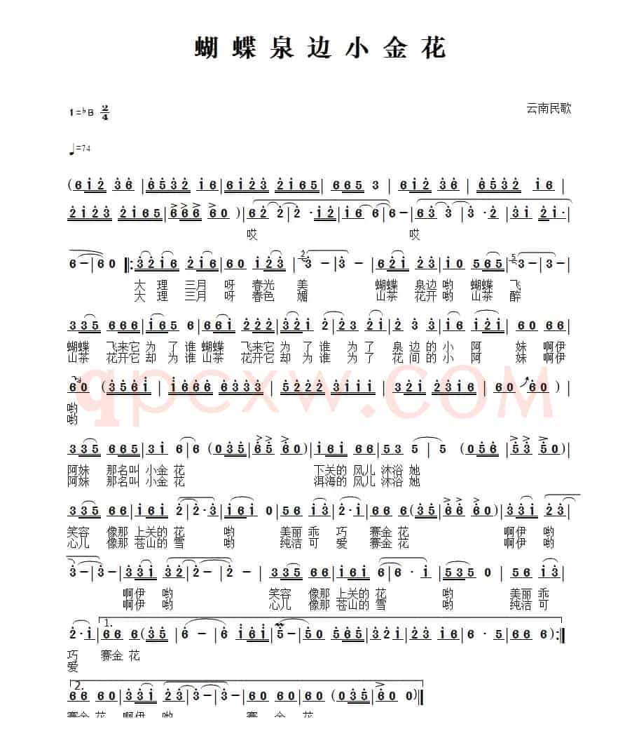 蝴蝶泉边小金花（云南民歌）