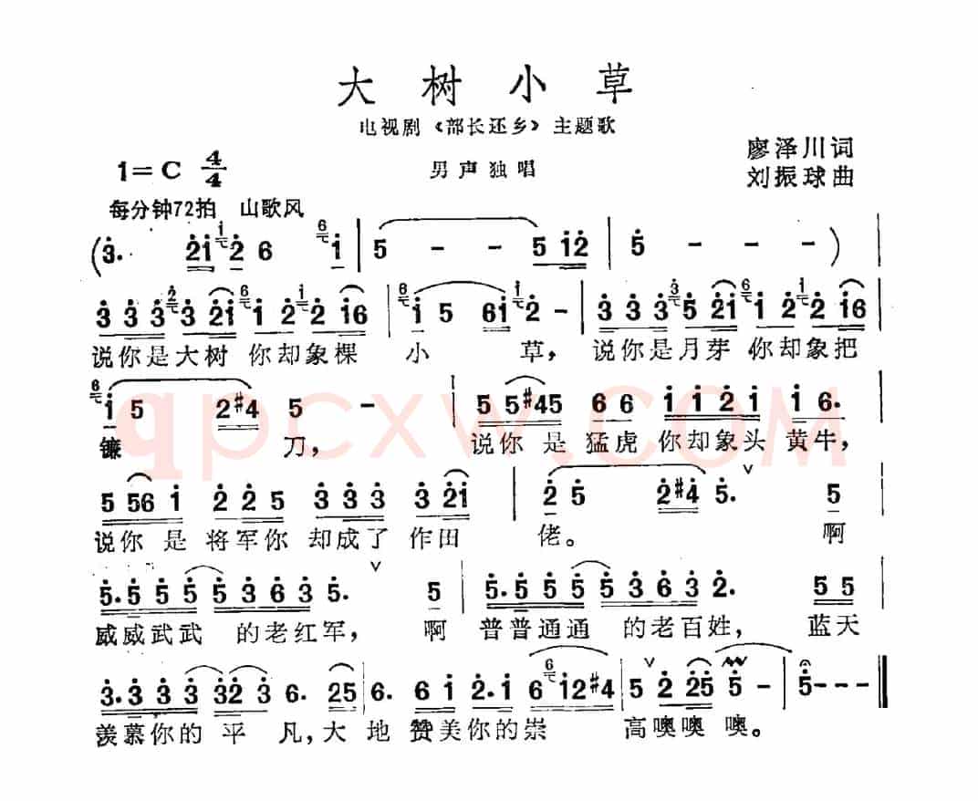 大树小草（电视剧《部长还乡》主题曲）