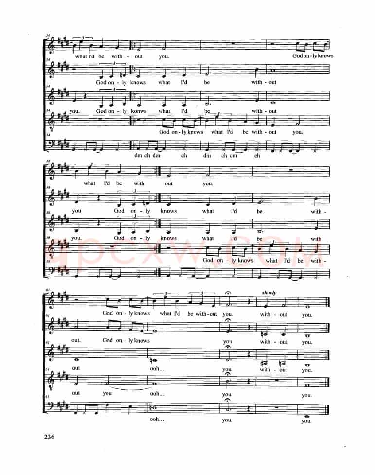 GOD ONLY KNOWS（合唱 正谱）