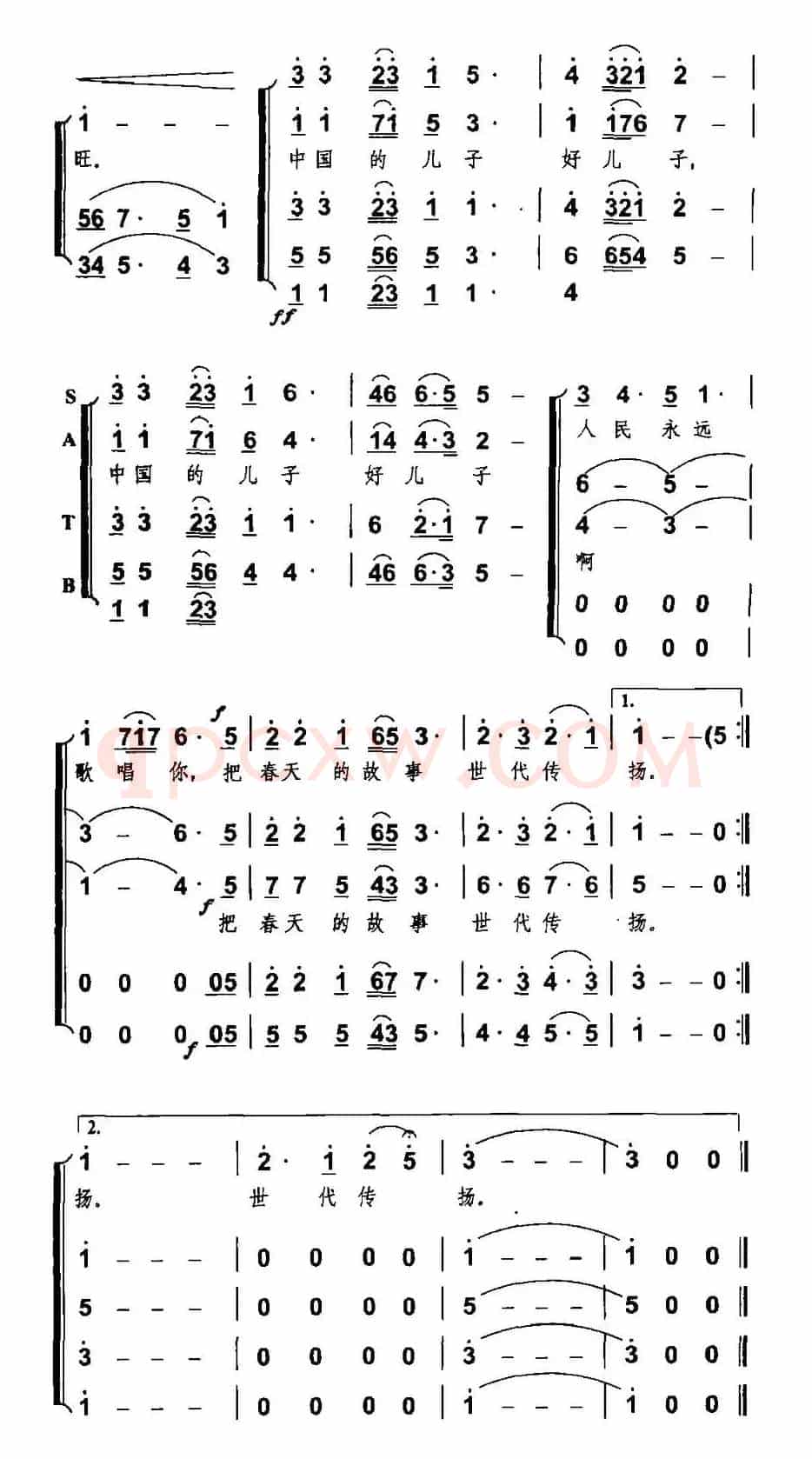 中国的儿子