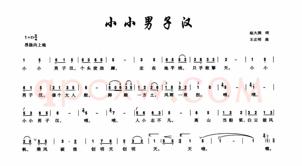 小小男子汉（赵大国词 王正明曲）