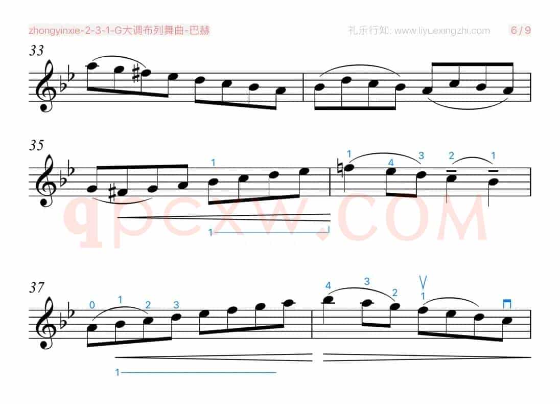 G大调布列舞曲-巴赫（小提琴）