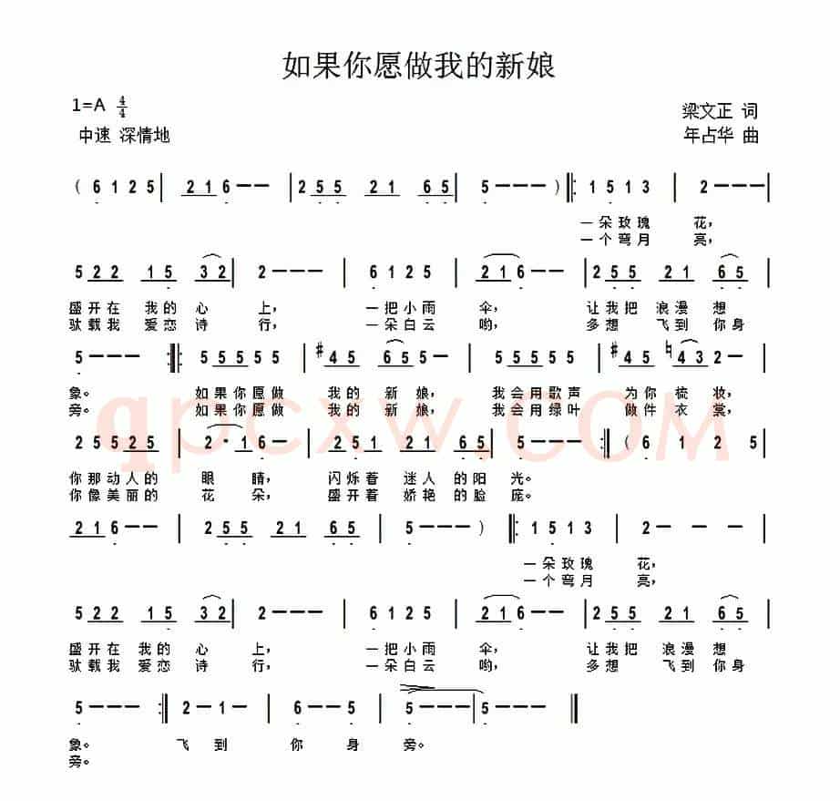 如果你愿做我的新娘