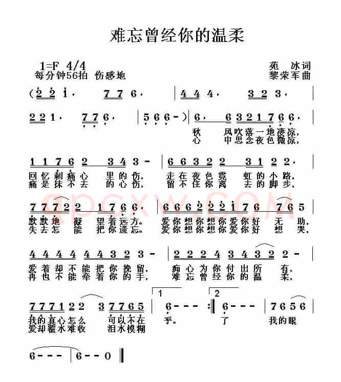 难忘曾经你的温柔