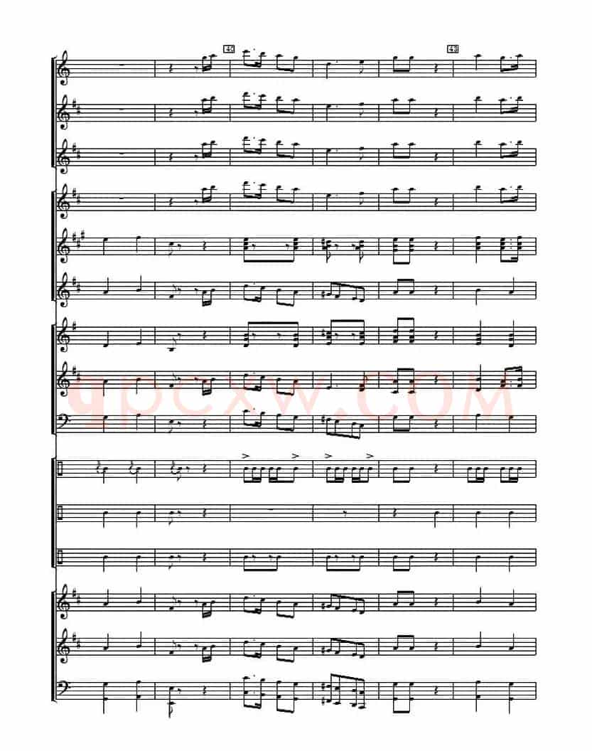 大刀进行曲（管乐合奏总谱）