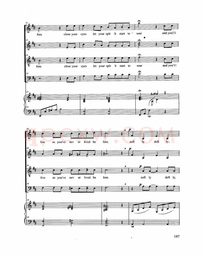 The Music of The Night（合唱 正谱）