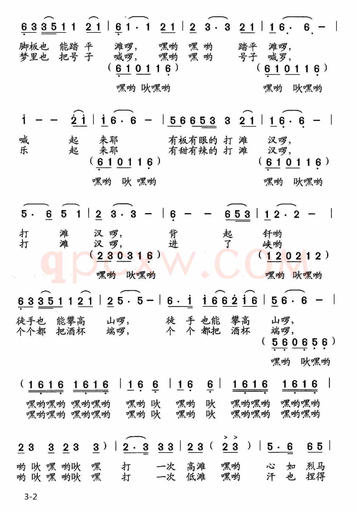 打滩的汉子(佟文西词 石玉泉曲)