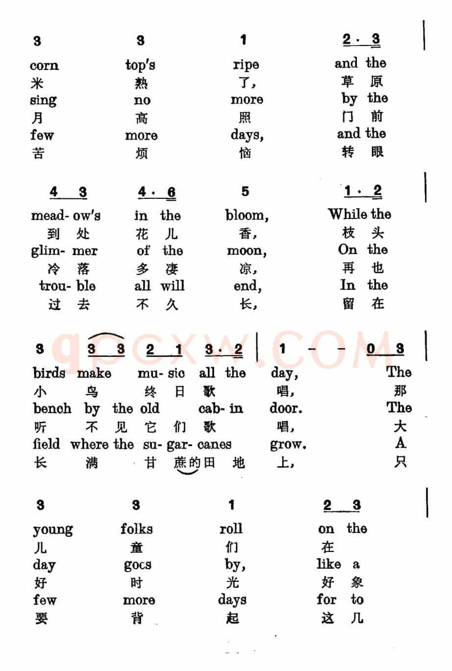 [美] 我的肯塔基故乡（中英文对照）
