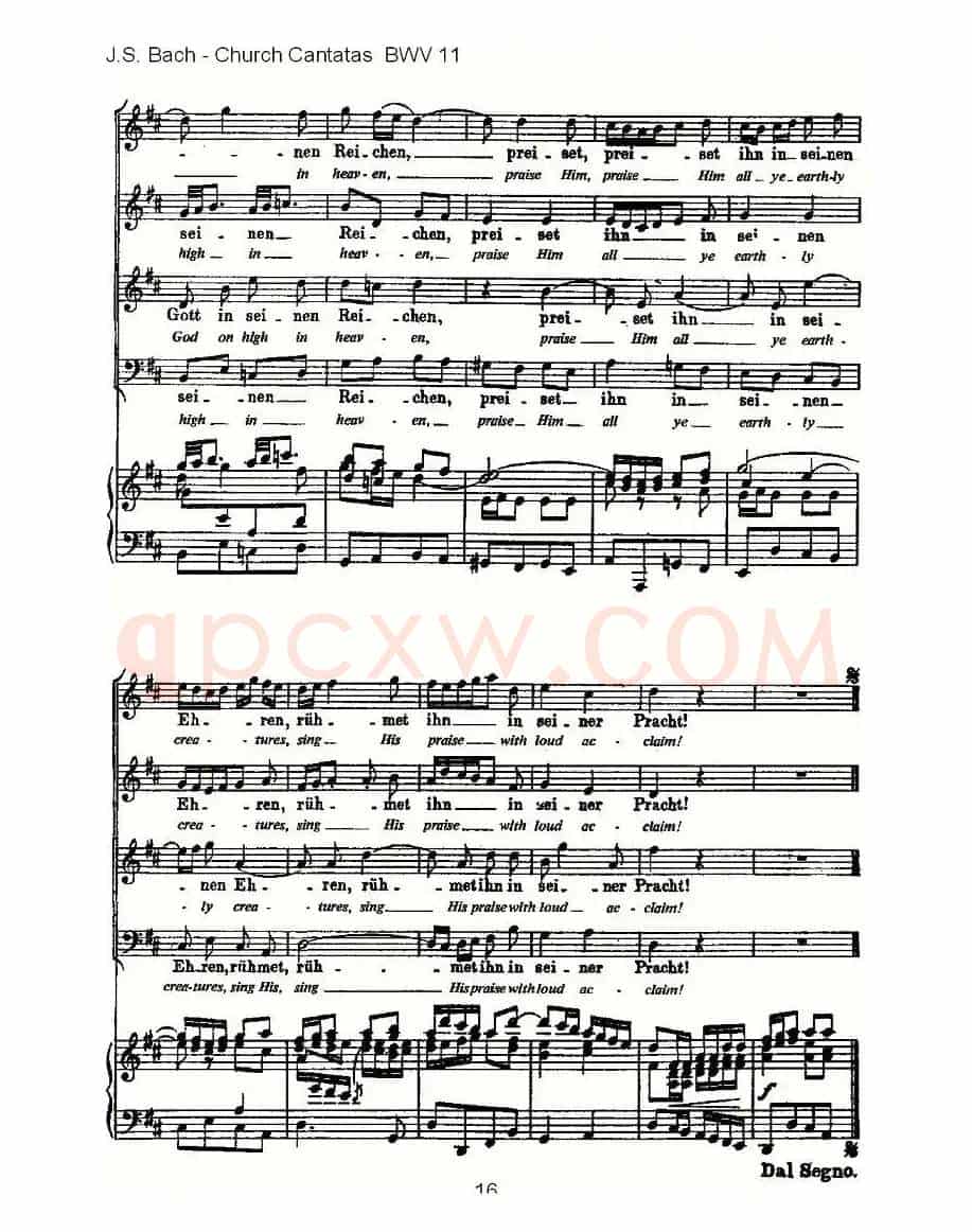 Lobet Gott in Seinen Reicben(颂扬上帝)