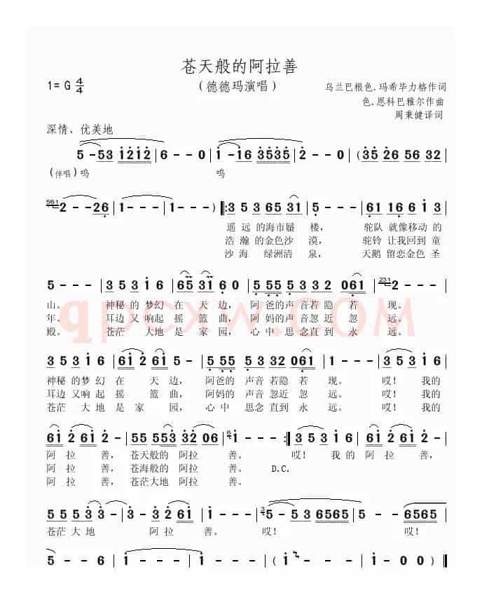 苍天般的阿拉善（德德玛）