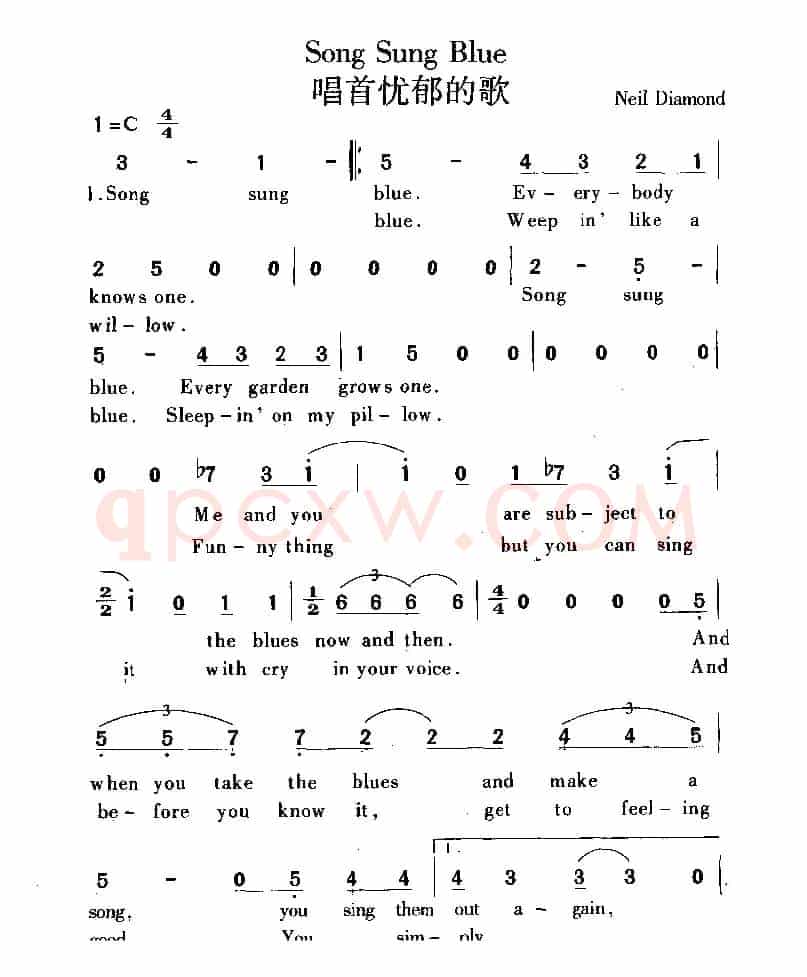 唱首忧郁的歌（Song sung blue）