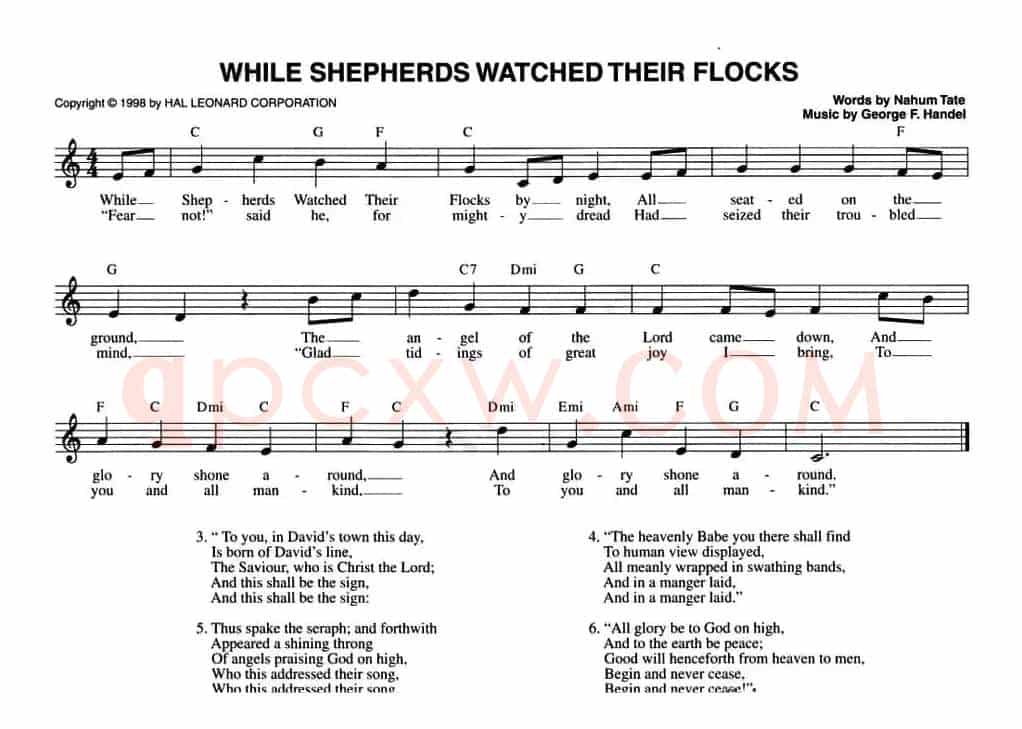 WHILE VSHEPHERDS WATCHED THEIR FLOCKS