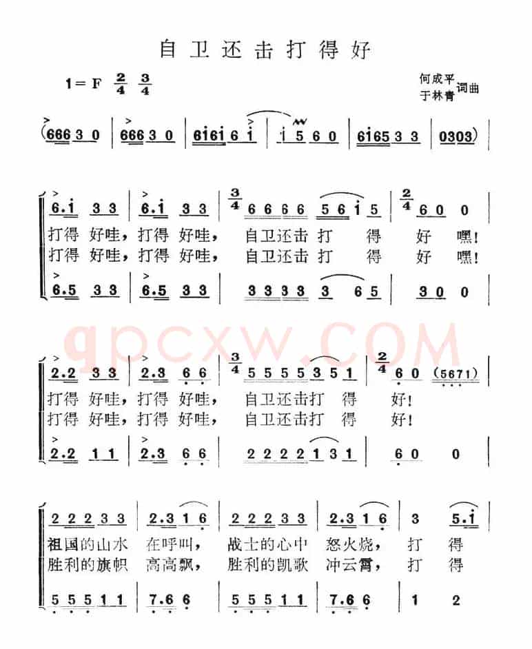自卫还击打得好