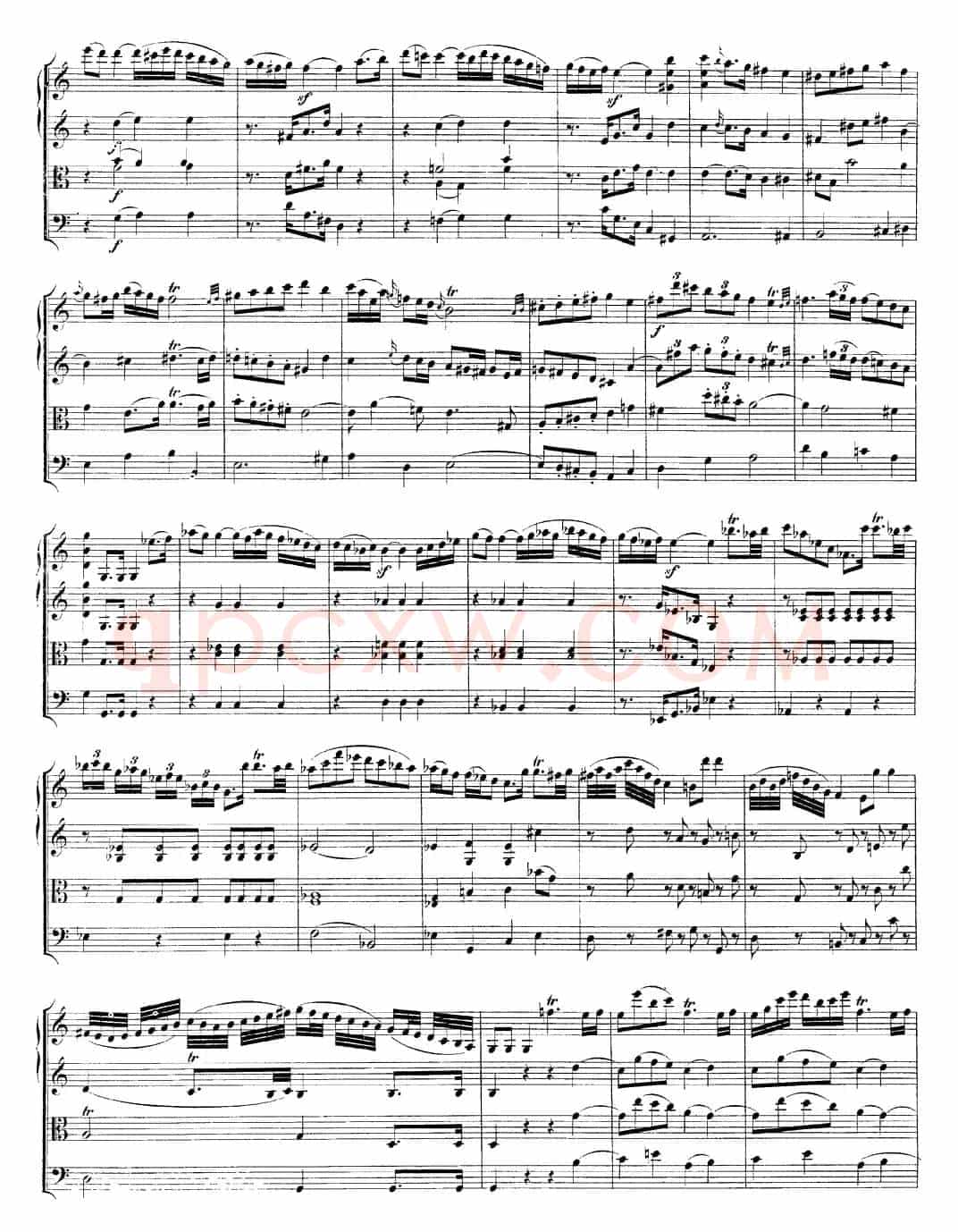 Mozart《A Musical Joke，K.522》（总谱）