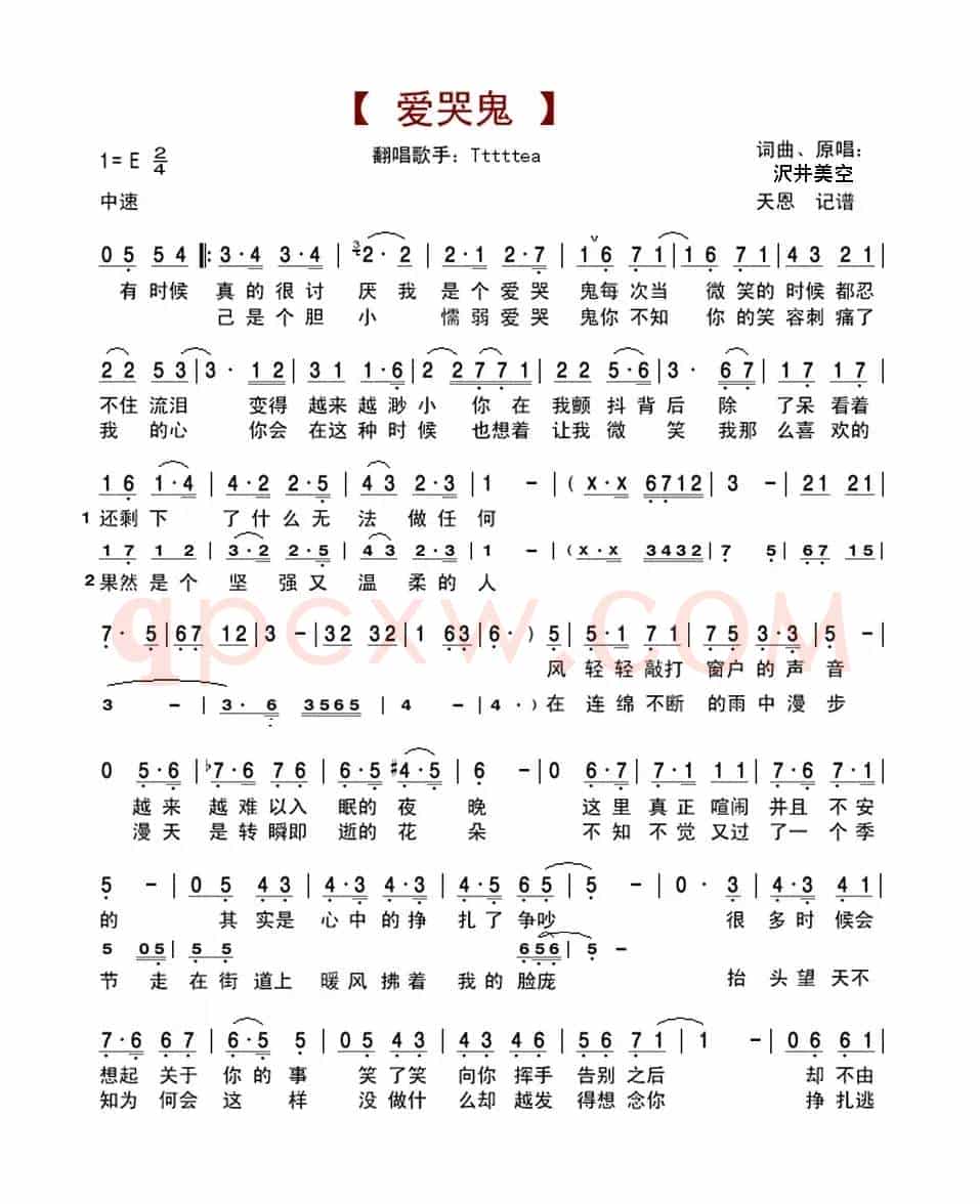爱哭鬼（中文填词演唱版）