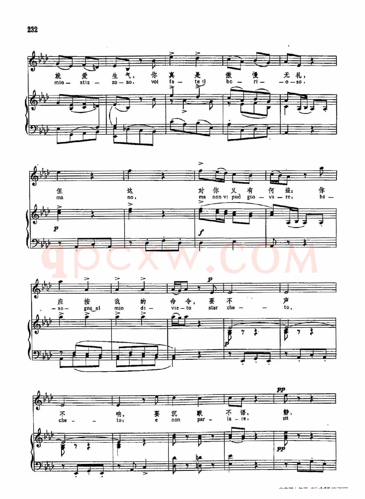 声乐教学曲库3-[意]48你发火，就爱生气（正谱）