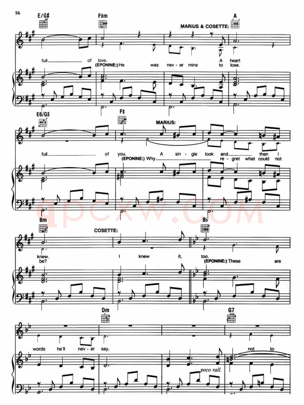 A Heart Full of Love(音乐剧《悲惨世界》(Les Miserables)选曲、正谱 )
