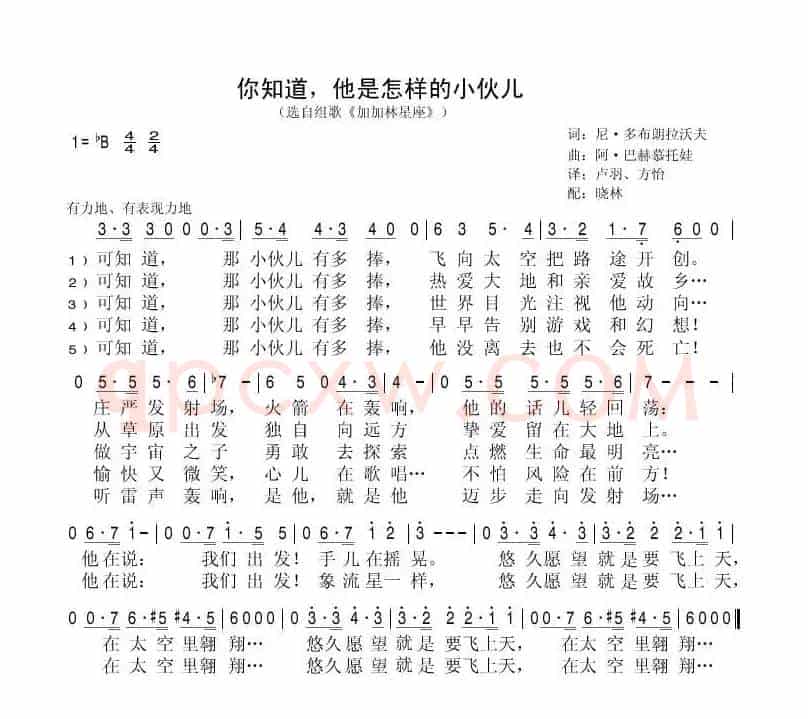 你可知道，他是怎样的小伙儿（伴奏版）