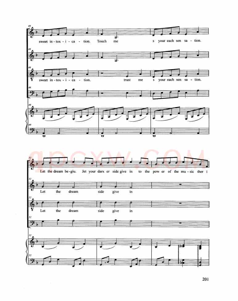 The Music of The Night（合唱 正谱）