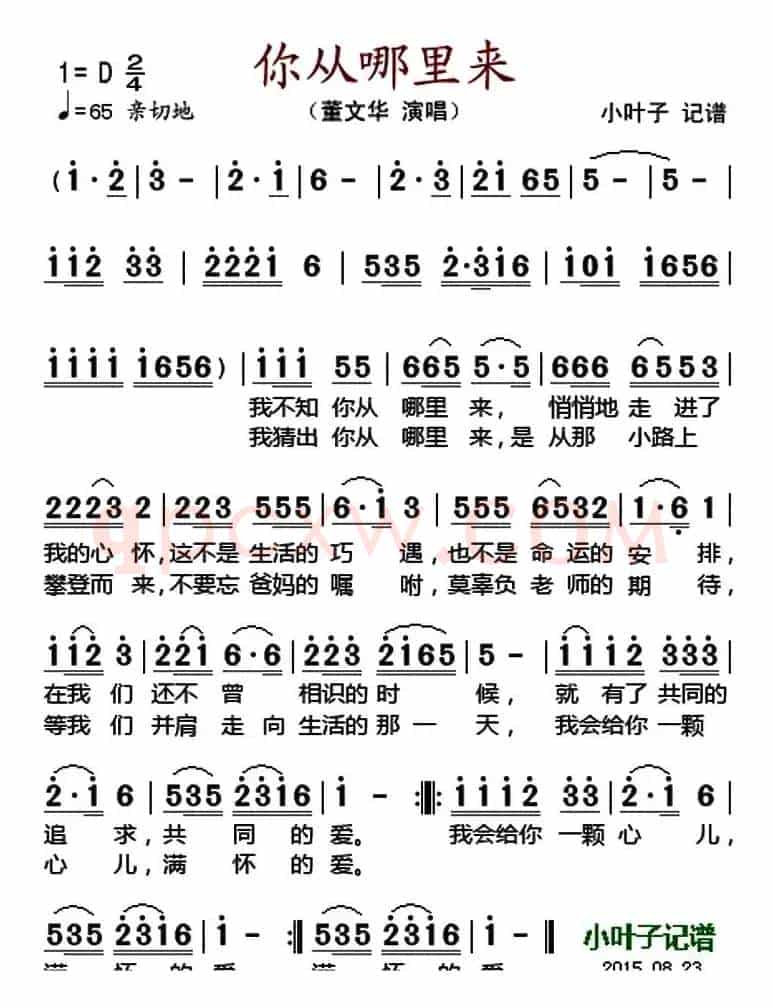 你从哪里来 （董文华演唱版）