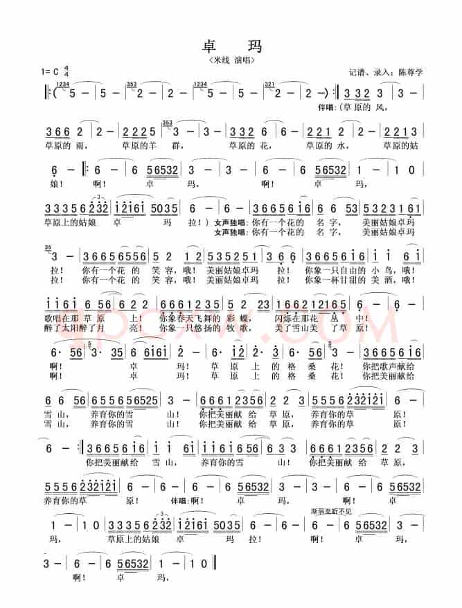 卓玛（米线版演唱版）