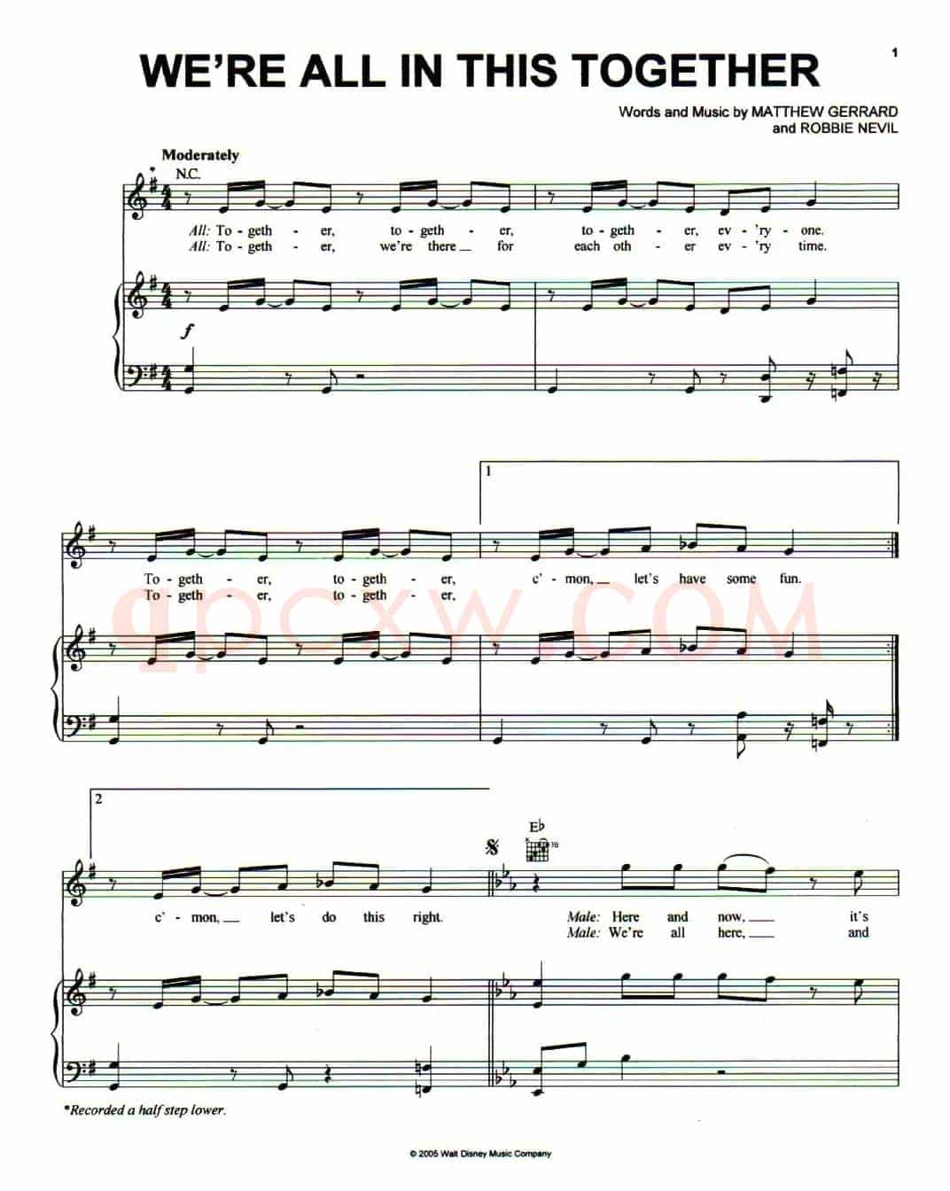 [美]We're All in This Together（我们团结一心）（正谱）