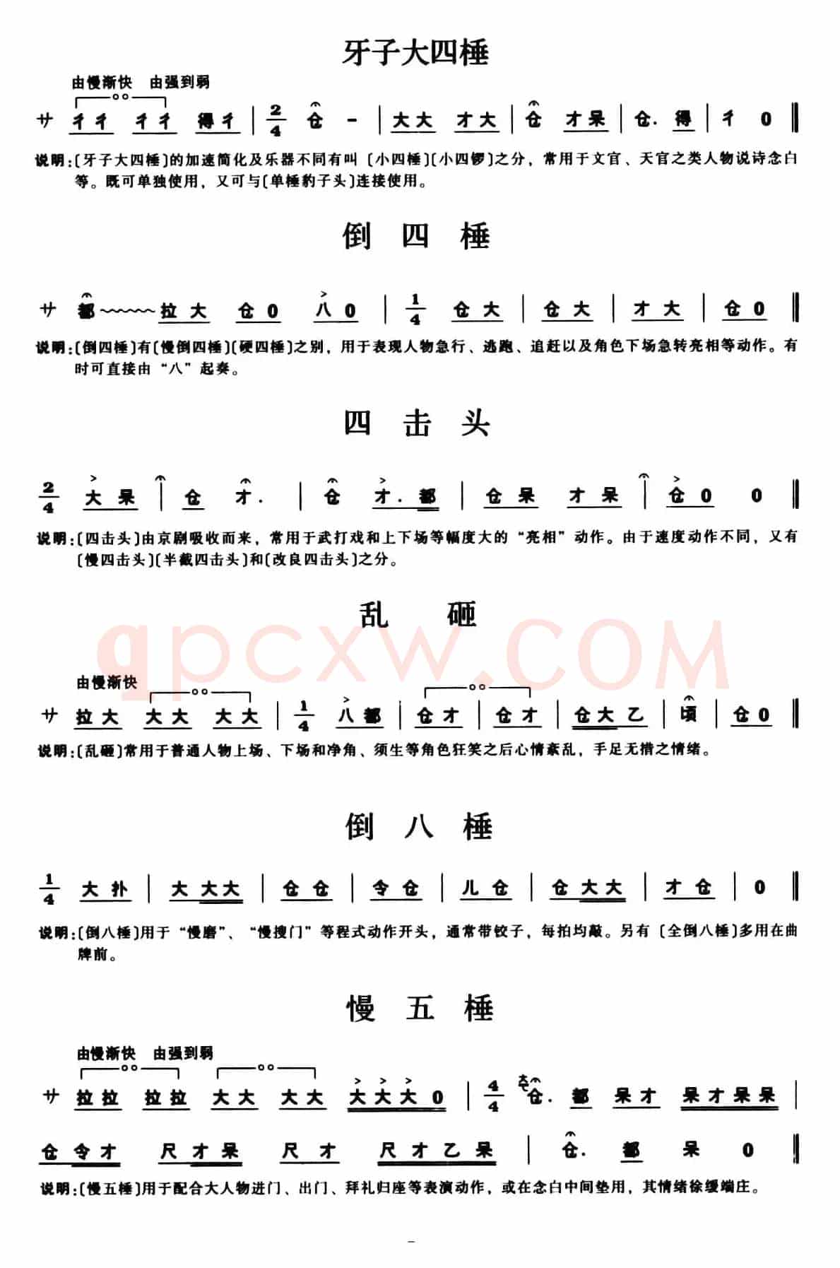 [秦腔]锣鼓谱