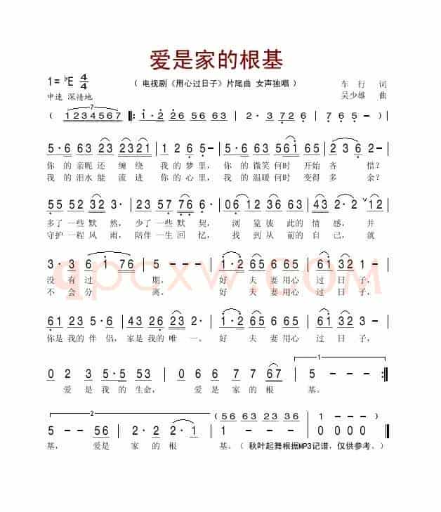 爱是家的根基（电视剧《用心过日子》片尾曲）