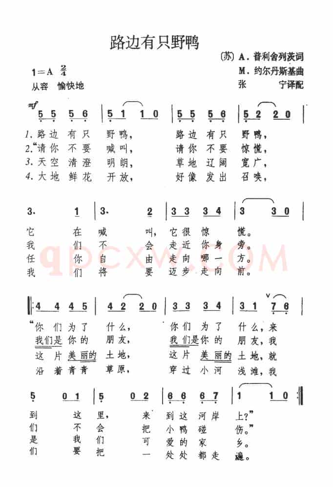 路边有只野鸭（前苏联）