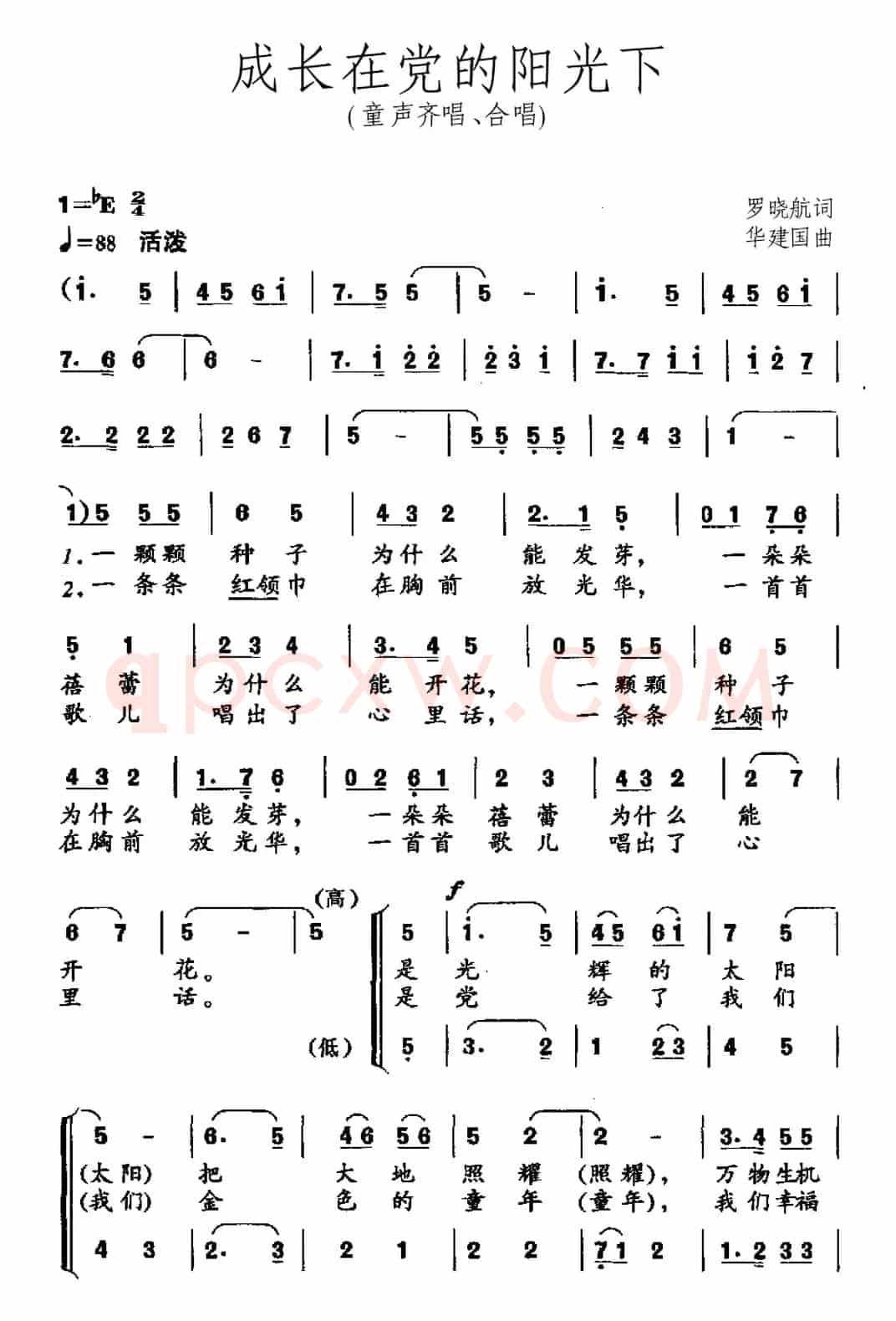 成长在党的阳光下