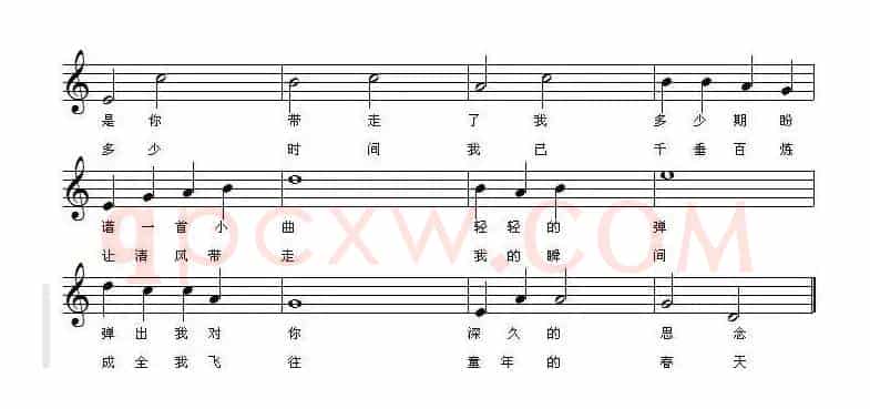 青春岁月(五线谱)