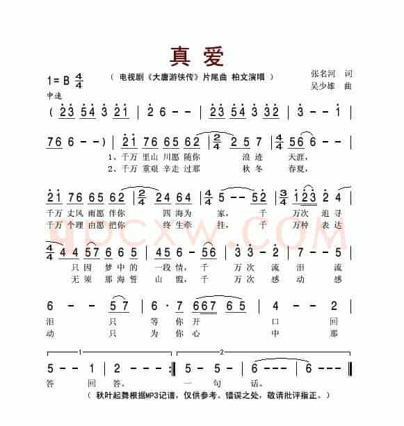 真爱（电视剧《大唐游侠传》片尾曲）