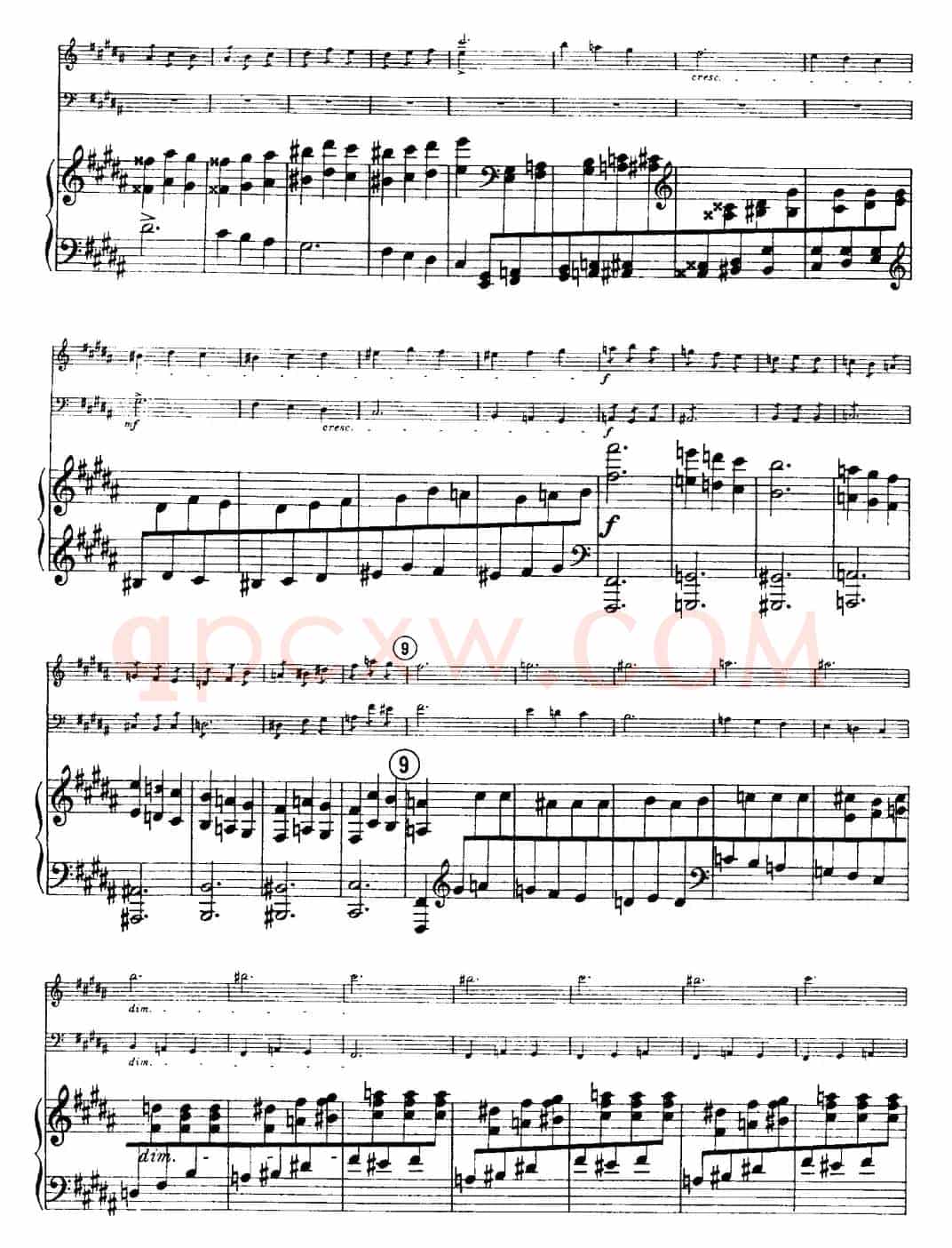 Franck《Piano Trio Op.1 No.1,F-sharp minor》(Ⅱ、小提琴+大提琴+钢琴伴奏)