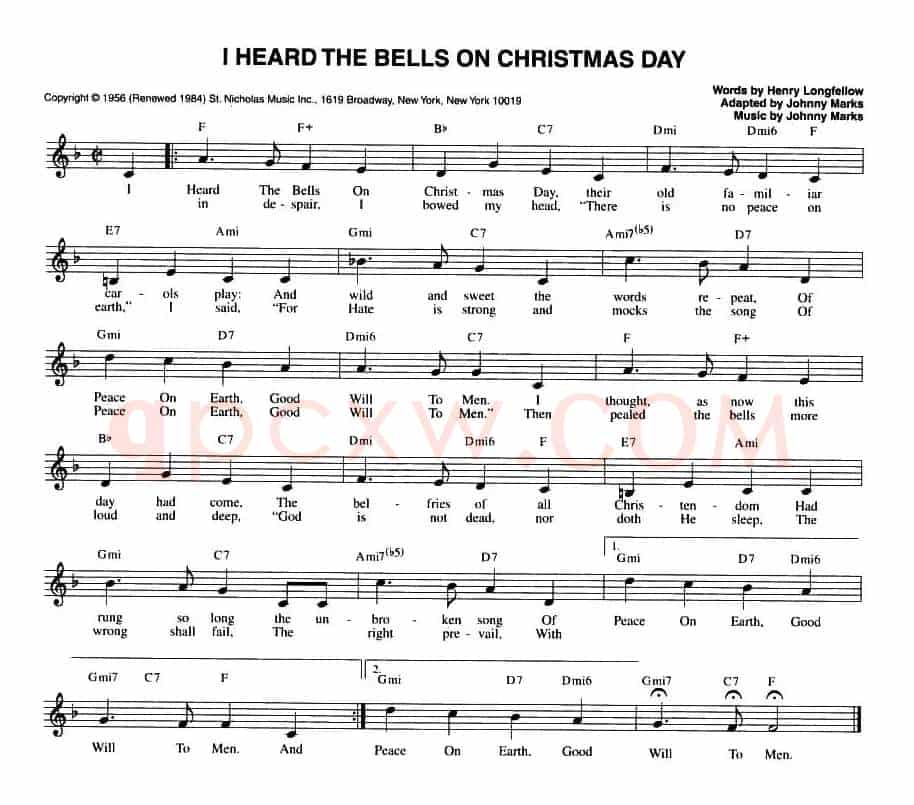 I HEARD THE BELLS ON CHRISTMAS DAY