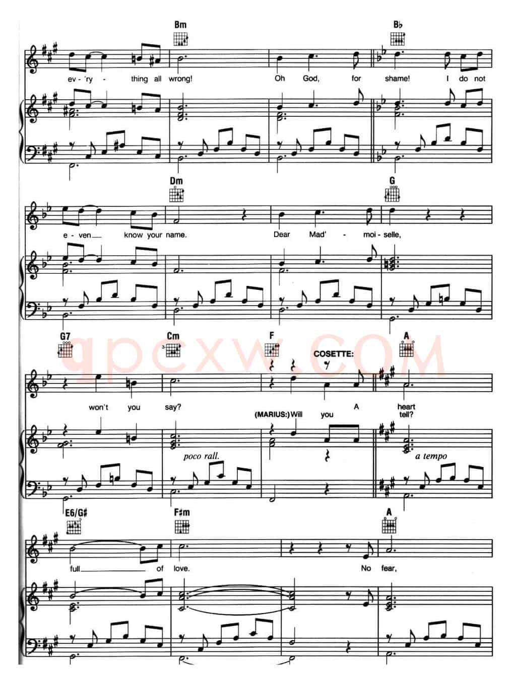 A Heart Full of Love(音乐剧《悲惨世界》(Les Miserables)选曲、正谱 )