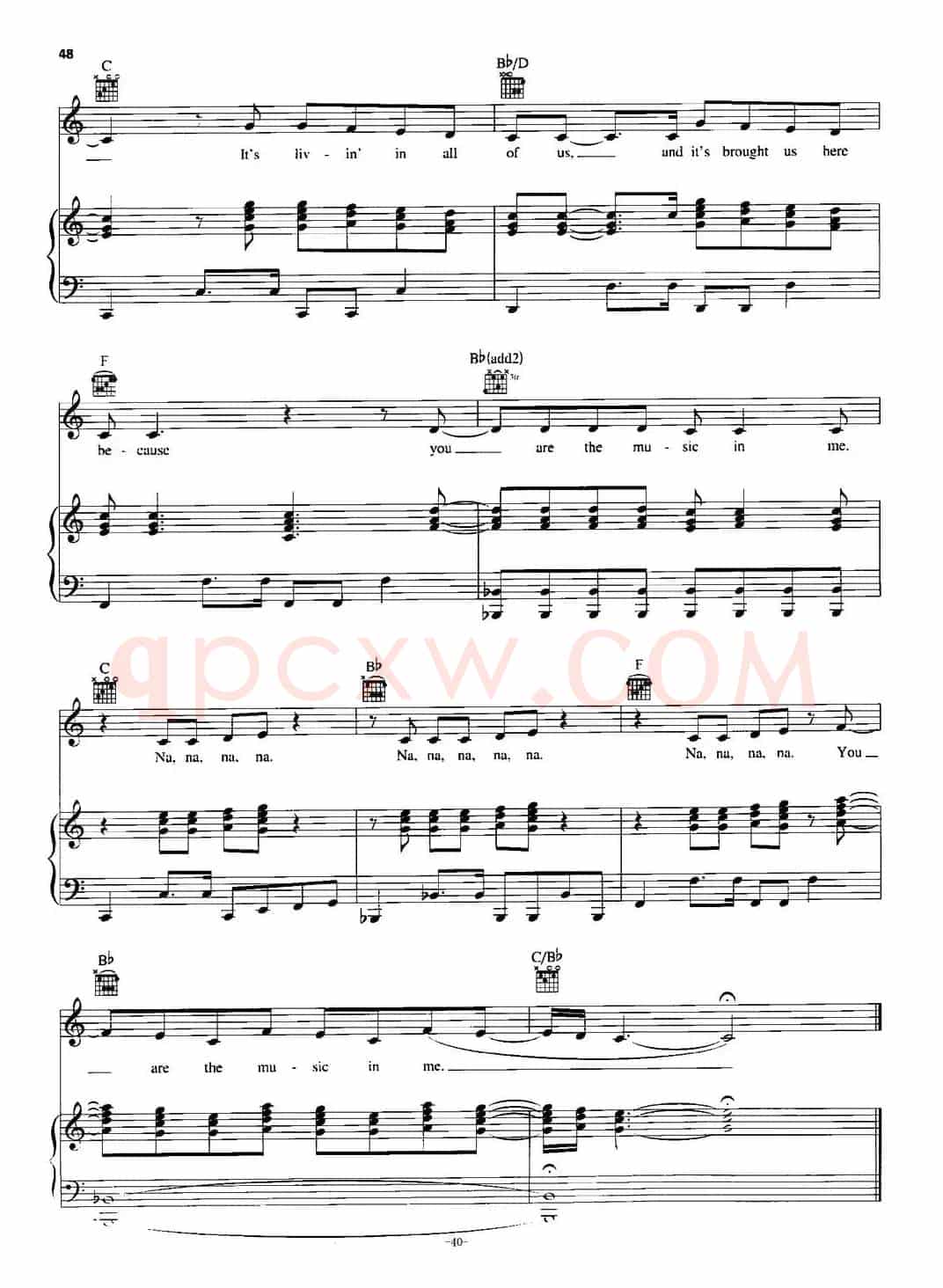 [美]You Are the Music in Me (Sharpay Version)（正谱）
