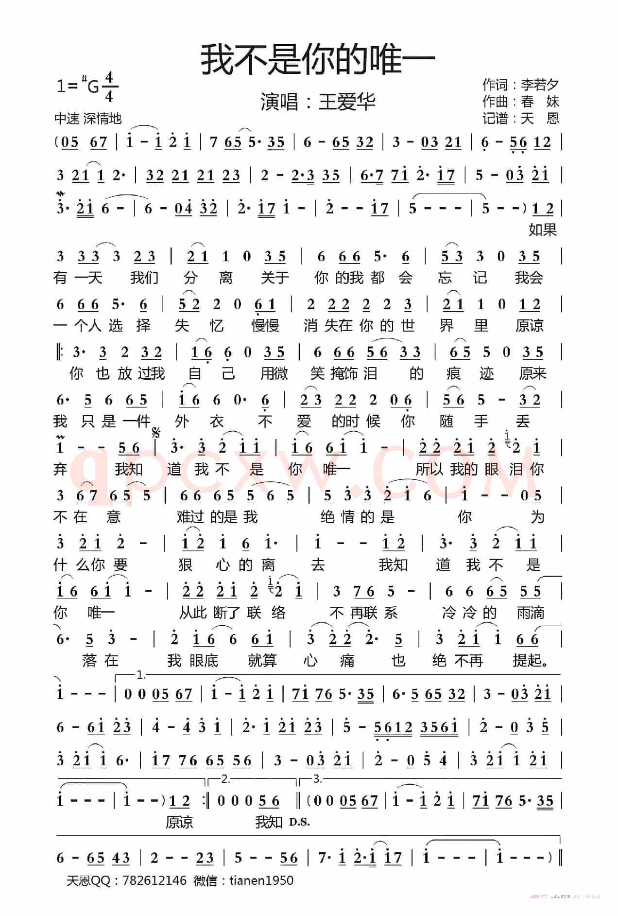  我不是你唯一