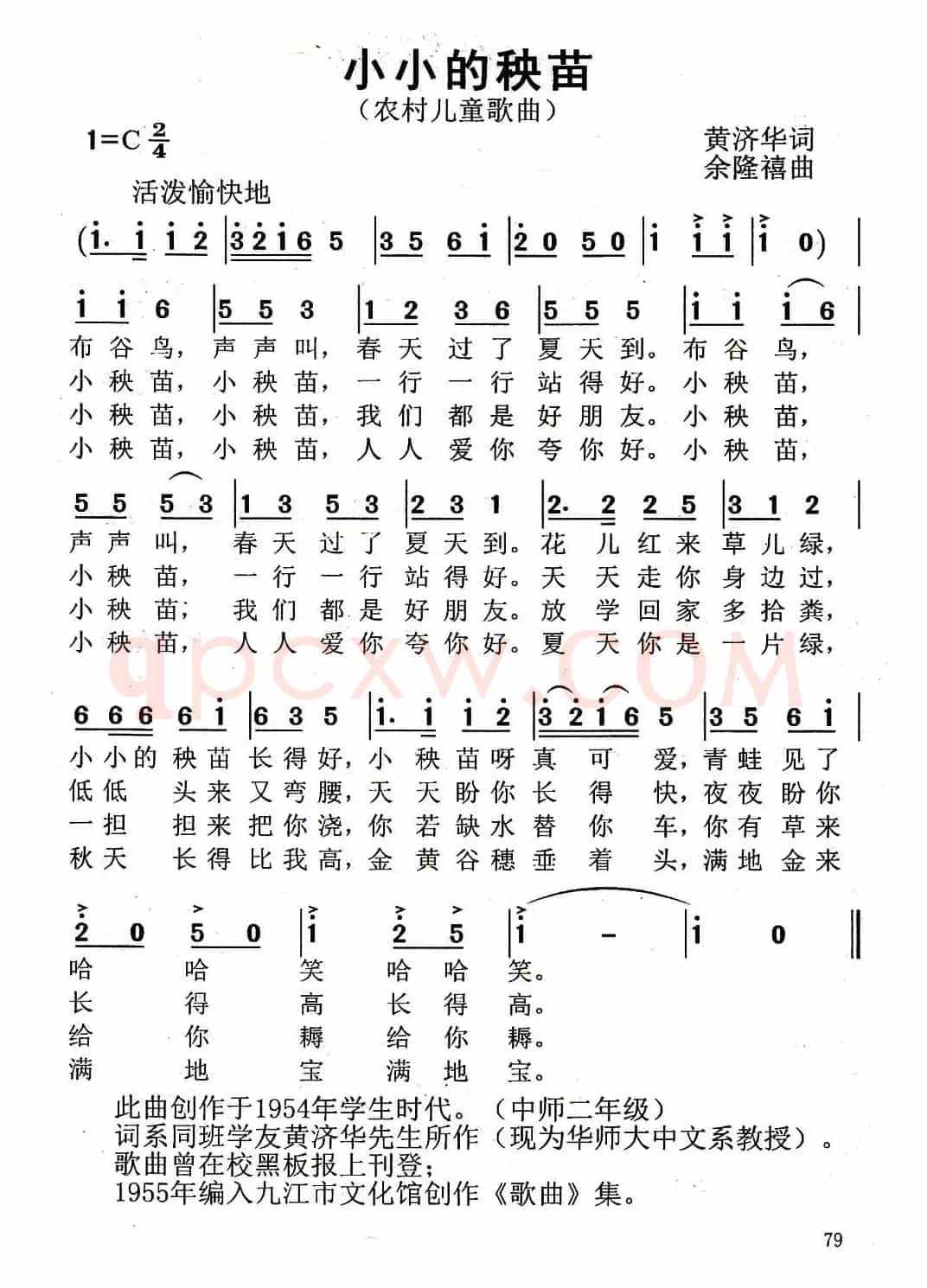 小小的秧苗