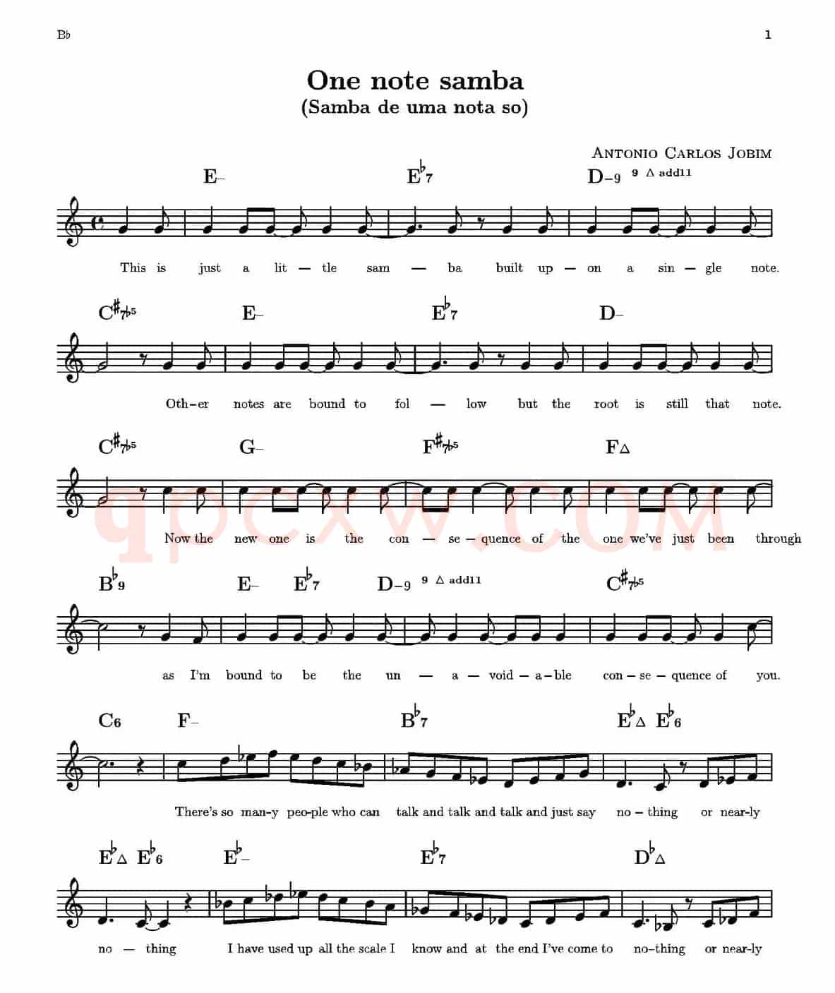 One note samba