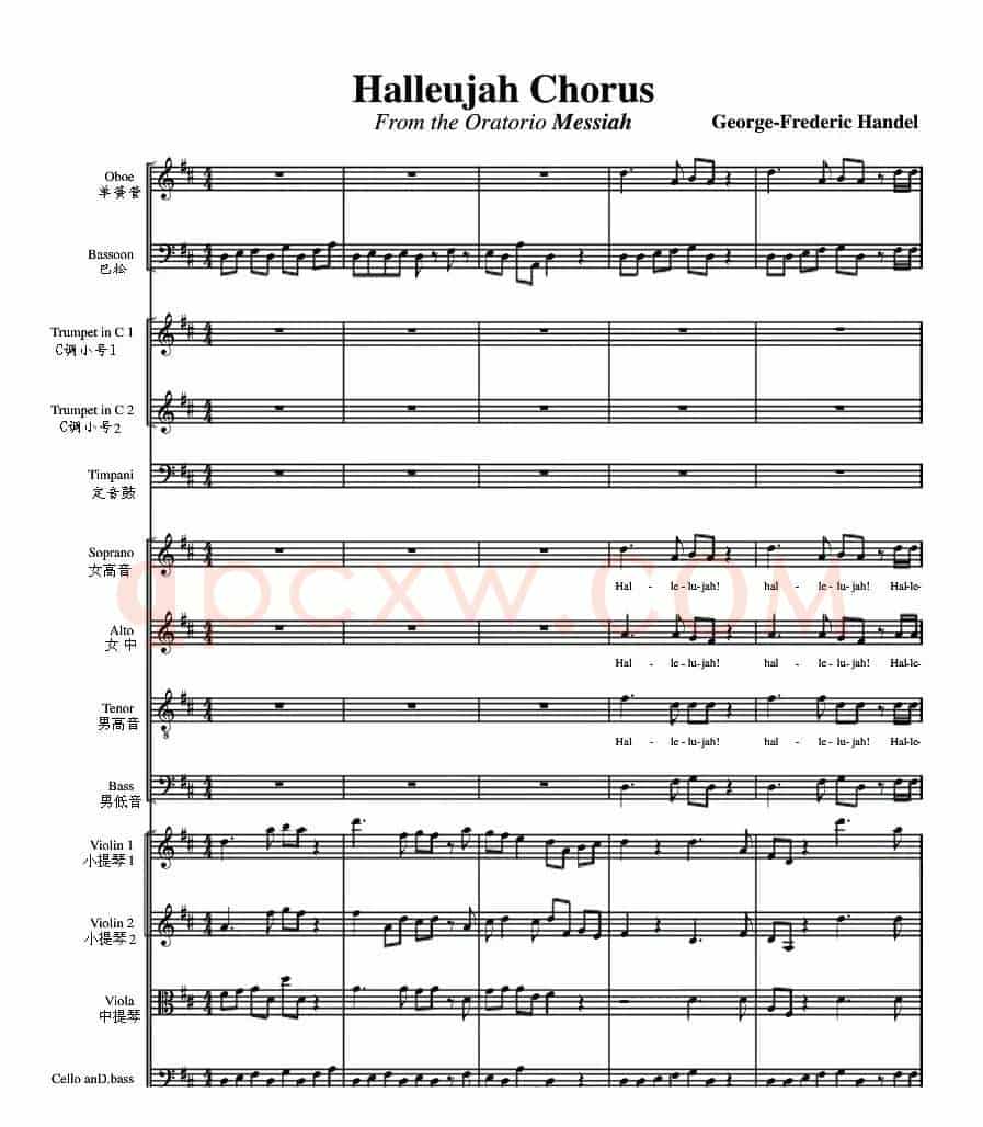 哈利路亚总谱1-10（Halleujah Chorus）