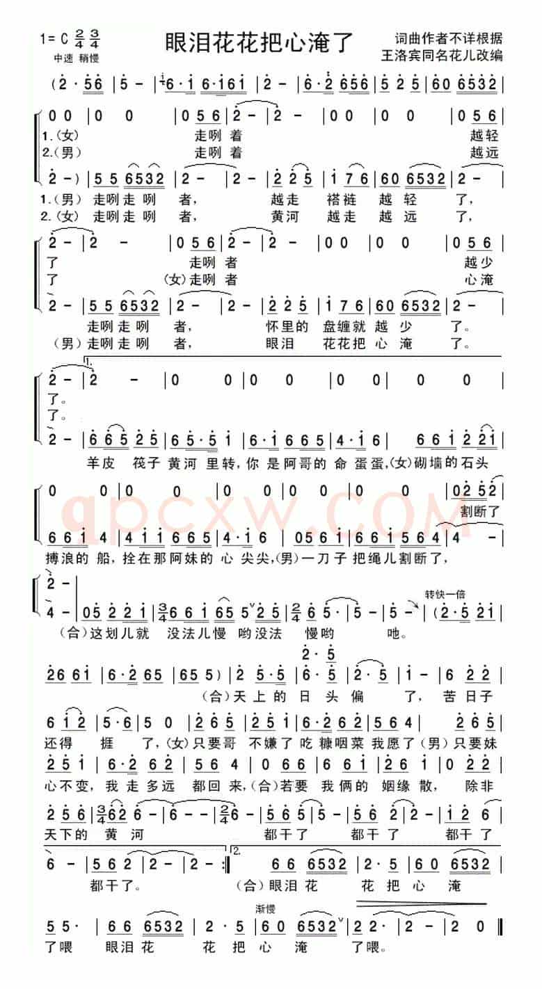 眼泪花儿把心淹了