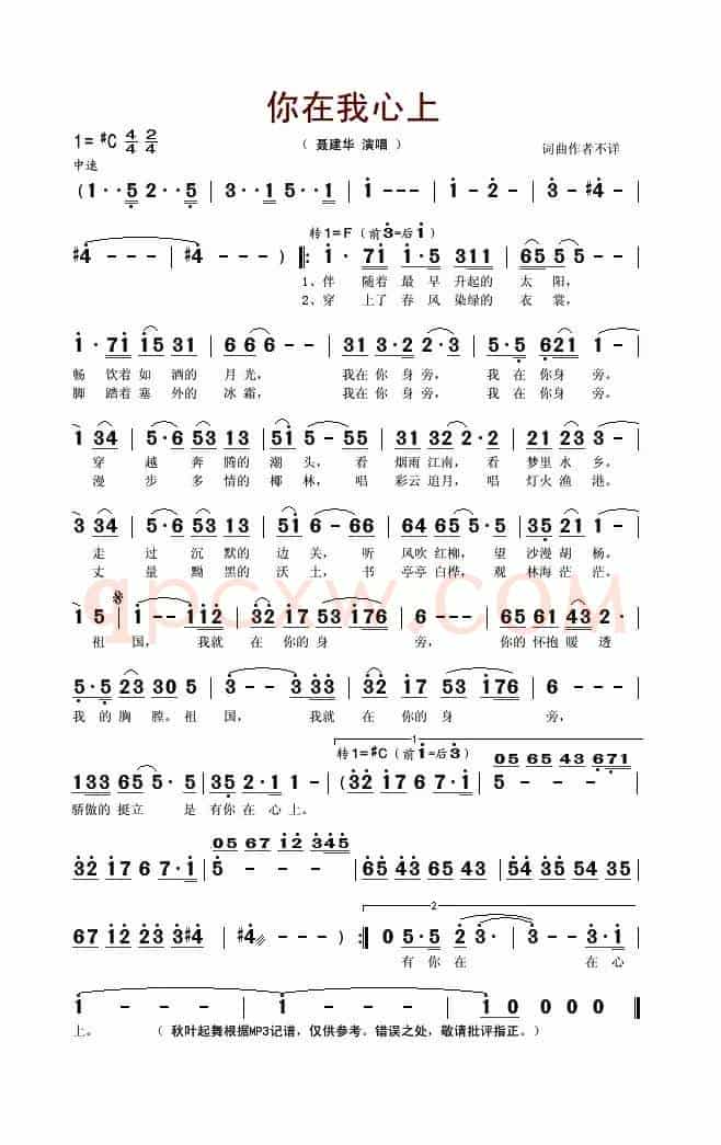 你在我心上（聂建华演唱版）