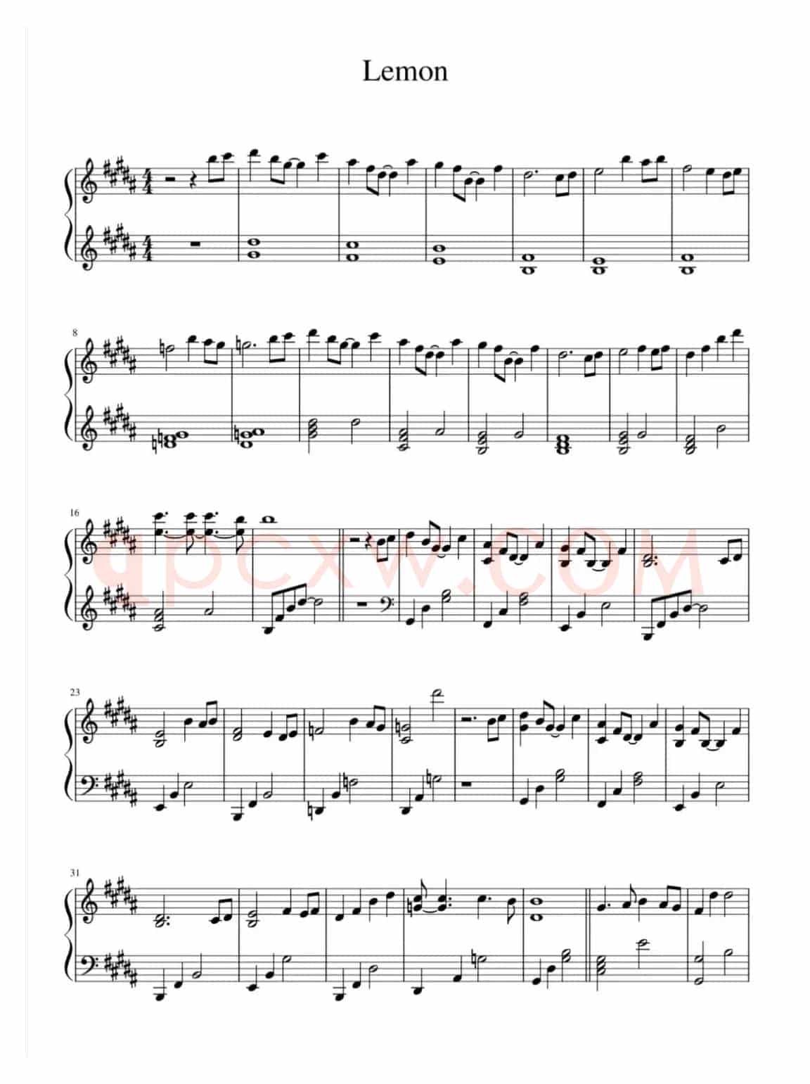 Lemon(非自然死亡主题曲)(BiBiPiano钢琴版)