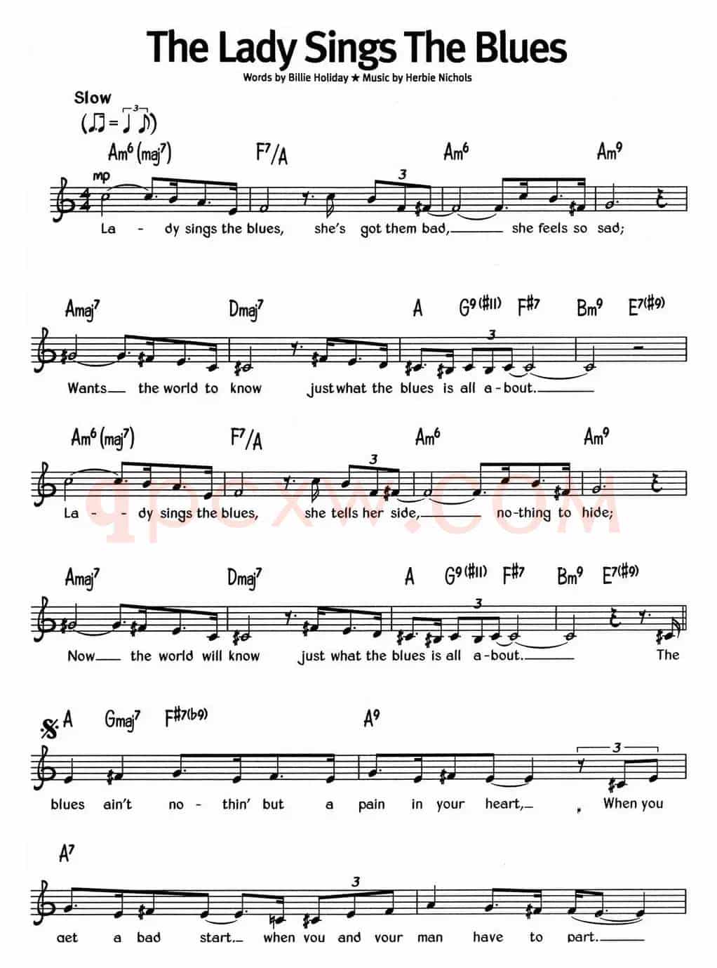 蓝调音乐：The Lady Sings The Blues
